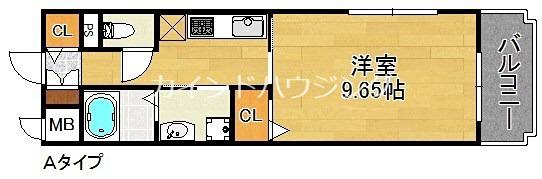 地下鉄四つ橋線 北加賀屋駅 徒歩8分 3階建 築14年(1K/3階)の間取り写真