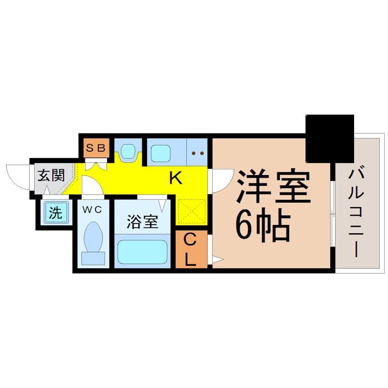 プレサンスNAGOYA桜通ビッグビート(1K/7階)の間取り写真