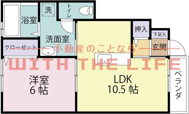 グラン・ブルー(1LDK/1階)の間取り写真