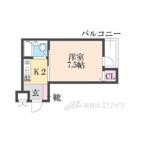 サンハイツ(1K/2階)の間取り写真