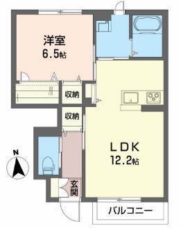 メゾン・エリュシオン(1LDK/1階)の間取り写真