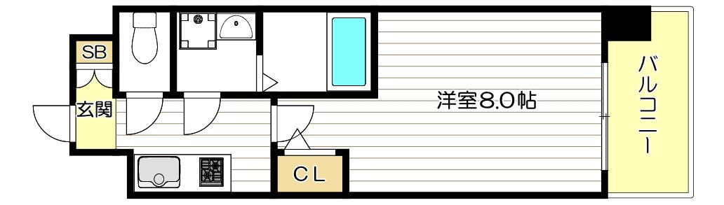 LA DOUCEUR天王寺(1K/12階)の間取り写真