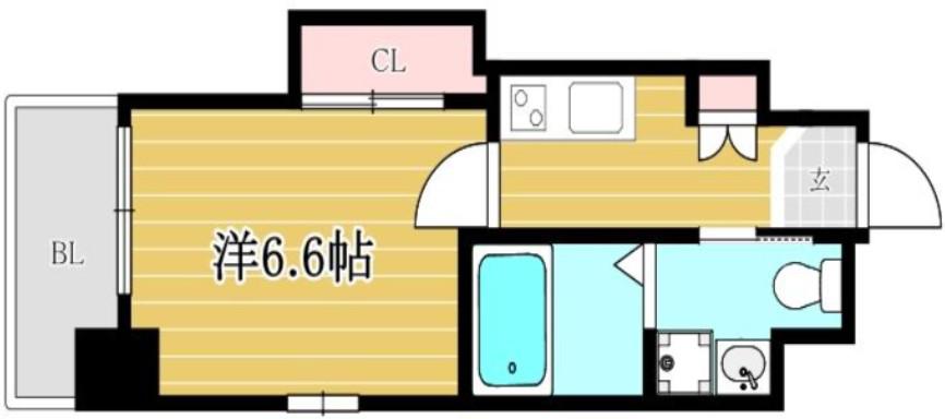 T-SMART博多オーケストラ通(1K/4階)の間取り写真