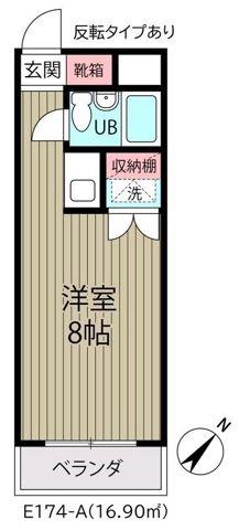 パストラル17(ワンルーム/1階)の間取り写真