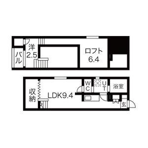 VIA・MONTE (1LDK/1階)の間取り写真