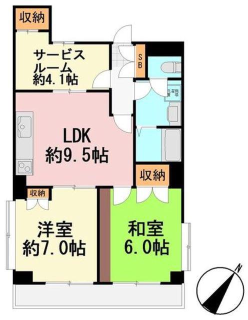 ローレル小石川(2SLDK/3階)の間取り写真