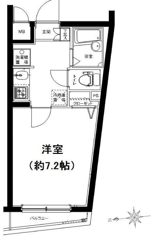 ドルチェ東京練馬(1K/3階)の間取り写真