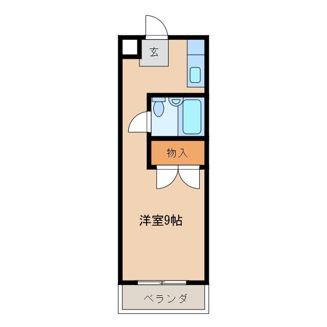 グリーンハイツ(ワンルーム/4階)の間取り写真