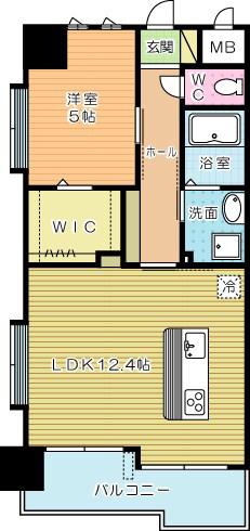 ギャラン片野NEO(1LDK/10階)の間取り写真