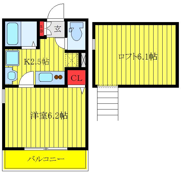 GRANDE MAISON 十条(1K/3階)の間取り写真