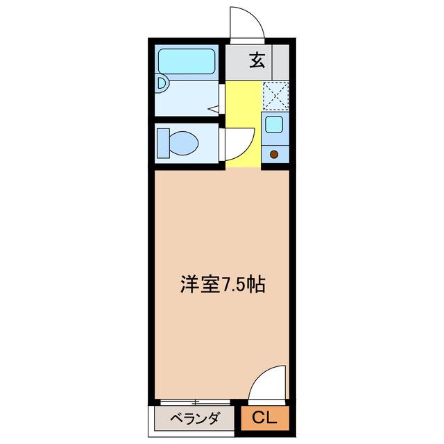 エムパヤール(ワンルーム/1階)の間取り写真
