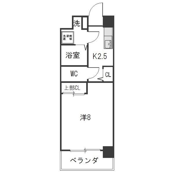 グランコート千種(1K/3階)の間取り写真