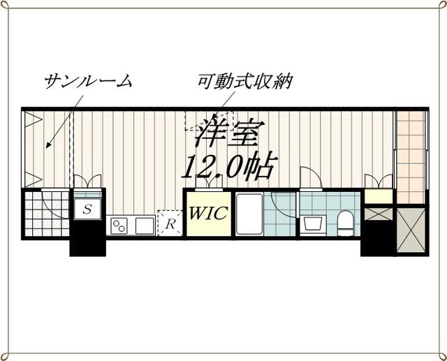 アペルト千葉(ワンルーム/2階)の間取り写真