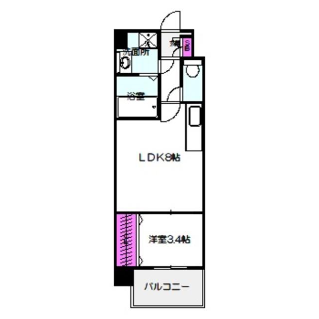 MV.IMP大阪放出(1LDK/7階)の間取り写真