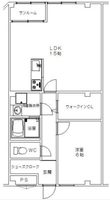 コスタ林寺(1LDK/3階)の間取り写真