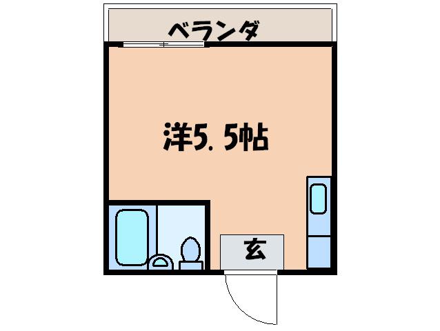 ヴォーンハイムテラモト(ワンルーム/3階)の間取り写真