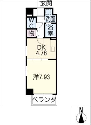 リバーページ藤ヶ丘(1DK/3階)の間取り写真