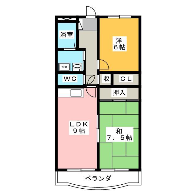 ハーモニー和合II(2LDK/3階)の間取り写真