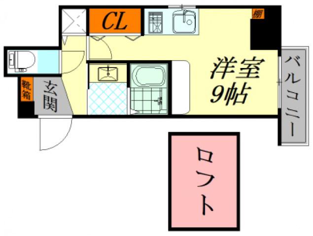 クレール富士見(ワンルーム/5階)の間取り写真