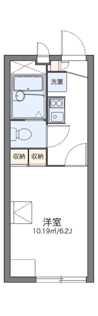 レオパレスユーアイ(1K/1階)の間取り写真