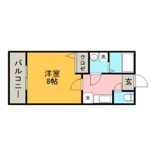 デルフィーノ二日市(1K/1階)の間取り写真