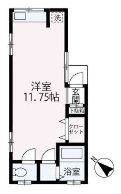 MK幸町(ワンルーム/1階)の間取り写真