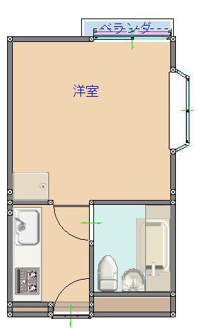 CASA成田(ワンルーム/4階)の間取り写真