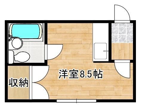 HBR126(ワンルーム/1階)の間取り写真