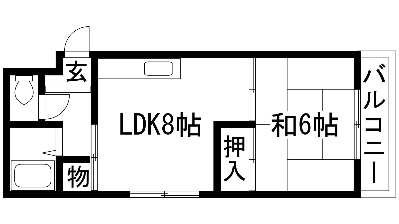 ハイツワイエム(1LDK/3階)の間取り写真