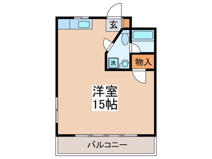FOXHILLS(ワンルーム/2階)の間取り写真