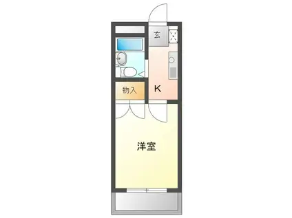 NF GRAN 高畑(1K/1階)の間取り写真