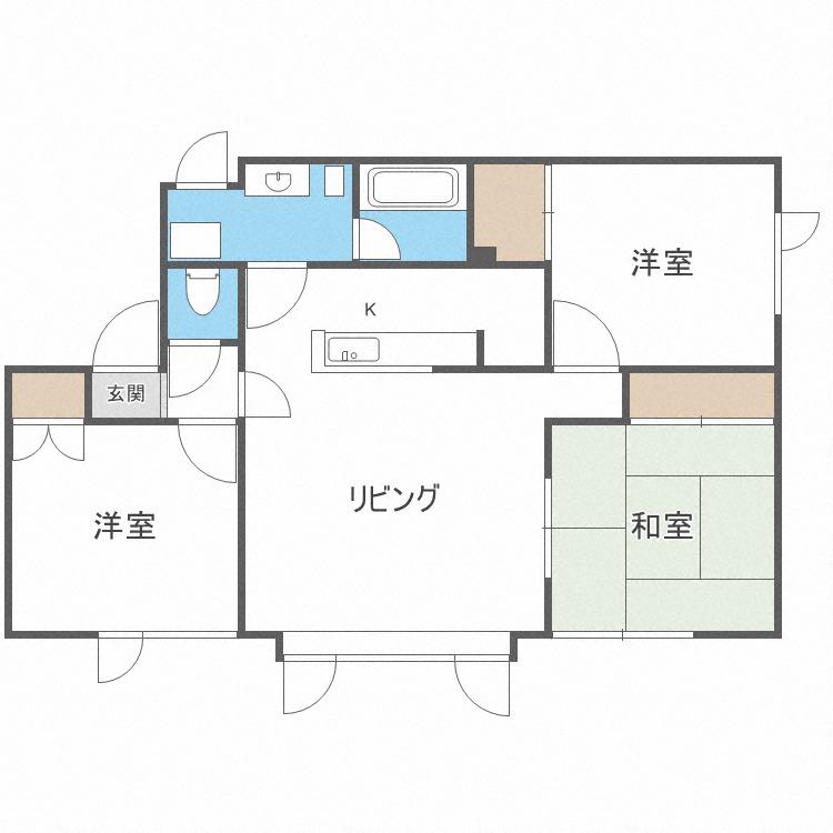 パークコートB(3LDK/2階)の間取り写真