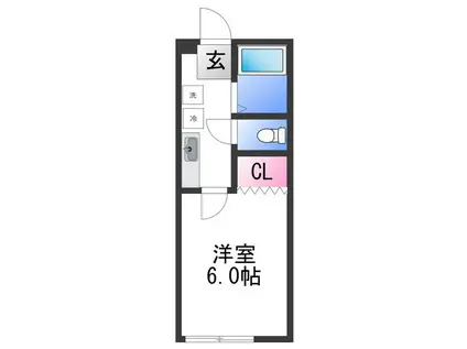 エクストリーム直川(1K/2階)の間取り写真