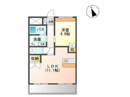 BEAR ANGEL(1LDK/2階)の間取り写真
