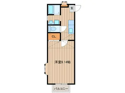 グランフォーレT&T(1K/2階)の間取り写真