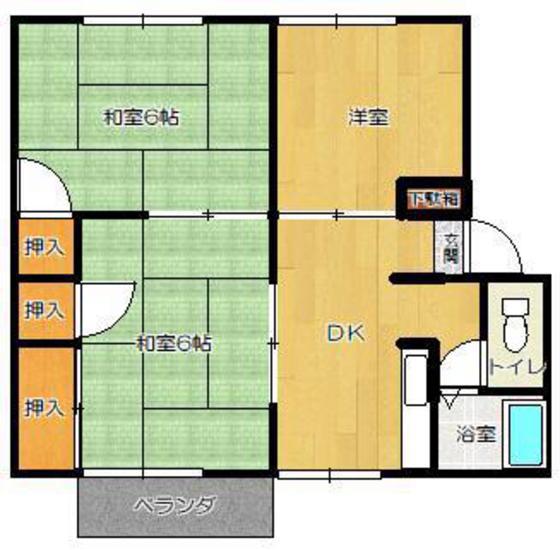メゾン88(3DK/1階)の間取り写真