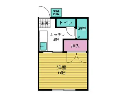 ハイツライラック(1K/1階)の間取り写真