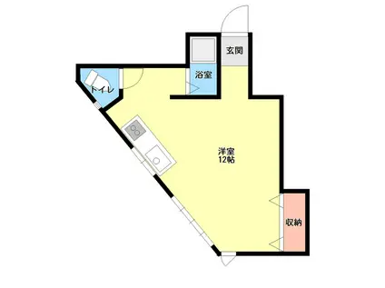 パレットハウス(ワンルーム/2階)の間取り写真