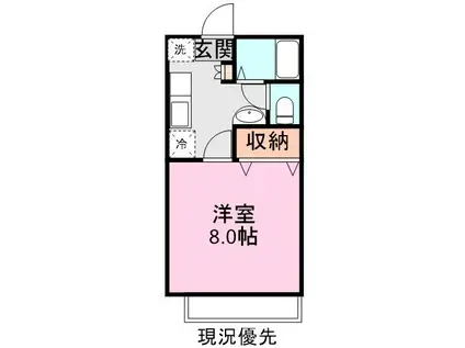 ジャルハイツA(1K/2階)の間取り写真