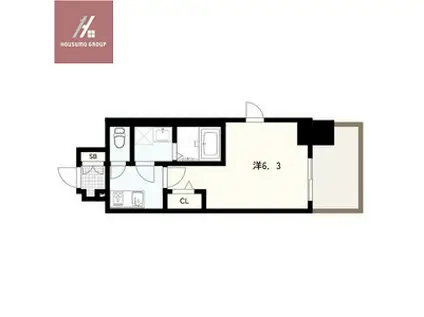 フォーリアライズ大阪ミッテ(1K/9階)の間取り写真