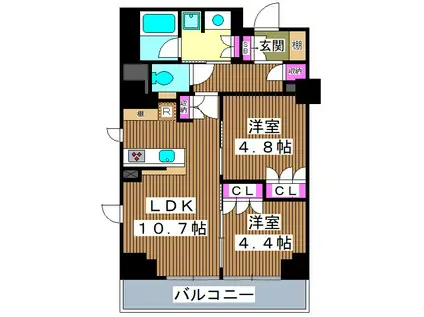 ソライエアイル練馬北町(2LDK/5階)の間取り写真