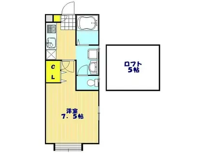 テンポイントハウス 910790(1K/2階)の間取り写真