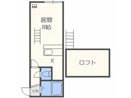 ソニア41イースト(1K/2階)の間取り写真