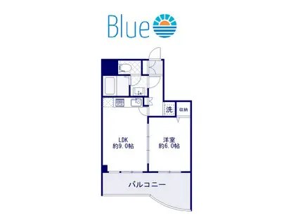 レガート横浜(1LDK/4階)の間取り写真