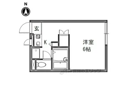 レオパレス友呂岐(1K/2階)の間取り写真
