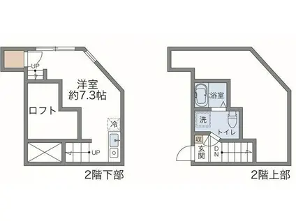 THE PARK(ワンルーム/1階)の間取り写真