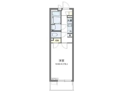 レオネクストヴィラージュ(1K/2階)の間取り写真