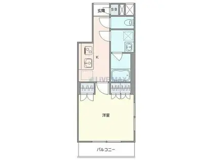 クレヴィスタ板橋本蓮沼(1K/5階)の間取り写真