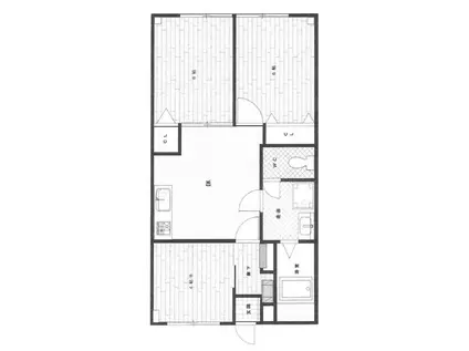 豊南ファミリーマンション(3DK/1階)の間取り写真