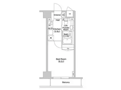 コンフォリア西新宿(1K/5階)の間取り写真